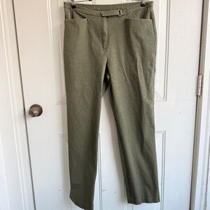 Lauren Ralph Lauren | Olive Casual Zipper Pants | Size‎ 14 | Cotton/Spandex